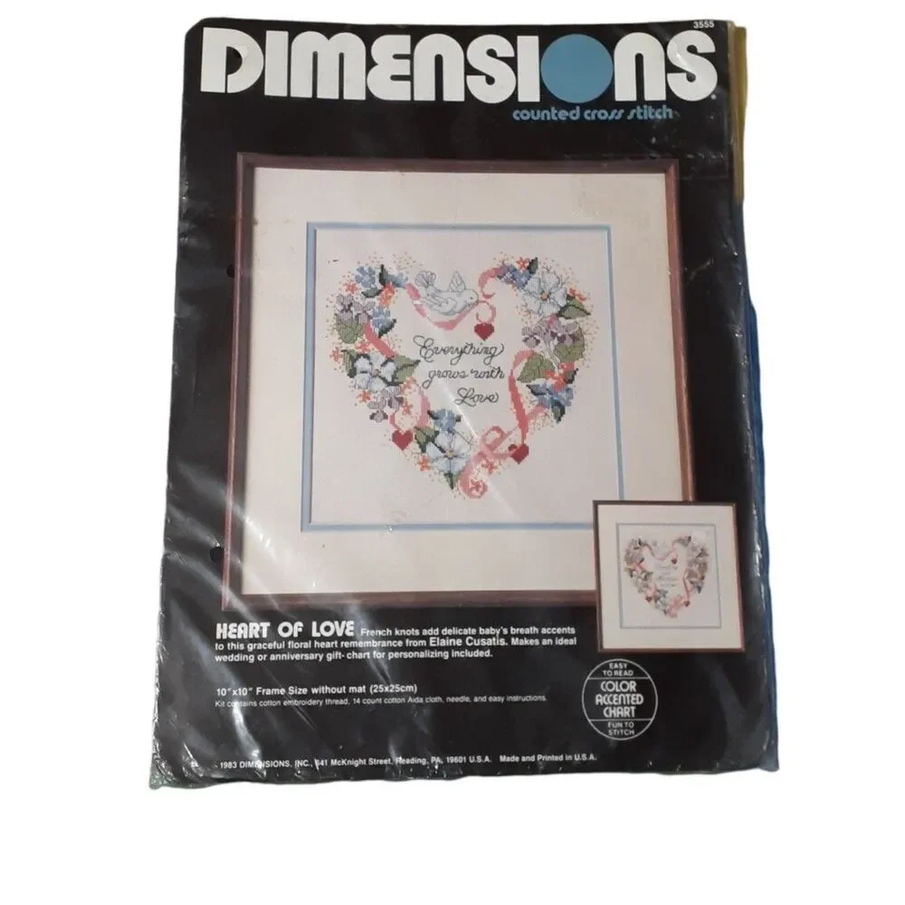 Dimensions Cross Stitch Lot of 2 Beige Multi Color Seal in Package